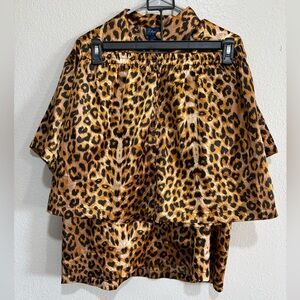 Leopard Print Women's Pajama Set